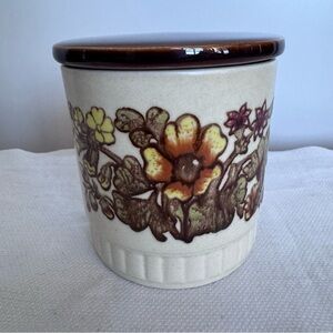 Ceramic storage jar with floral decoration by Royal Worcester Palissy